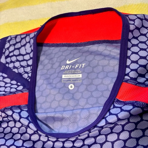 Nike Dri-Fit Long Sleeve Athletic Top, Small, purple & orange, EUC - Picture 3 of 8